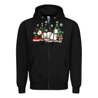 Black christmas snowmen with wine Zipper Hoodie - MaliasSmallBusiness