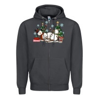 Smoke christmas snowmen with wine Zipper Hoodie - MaliasSmallBusiness