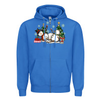 True Royal christmas snowmen with wine Zipper Hoodie - MaliasSmallBusiness