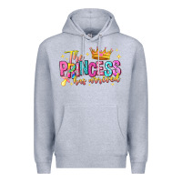 Heather Grey the princess has arrived Premium Hoodie - NancyCooperArtShop
