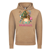 Vintage Coffee blonde messy bun nurse life Vintage Hoodie - RanaPortraitStore
