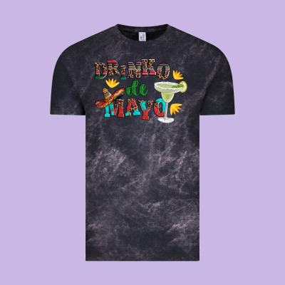Drinko De Mayo With Margarita And  Sombrero Vintage Tee Designed By Artiststas