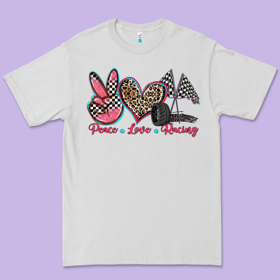 Peace Love Racing Premium Tee Designed By Zillion Design Studio