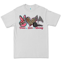 Dove Grey peace love racing Premium Tee - Zillion Design Studio