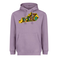 Lavender Kentucky Map Western Sunflower Pattern Heavyweight Hoodie - Bettercallsaul