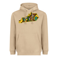 Mushroom Kentucky Map Western Sunflower Pattern Heavyweight Hoodie - Bettercallsaul