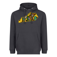 Smoke Kentucky Map Western Sunflower Pattern Heavyweight Hoodie - Bettercallsaul