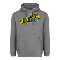 Storm Kentucky Map Western Sunflower Pattern Heavyweight Hoodie - Bettercallsaul