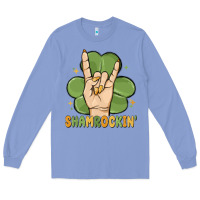 Colony Blue st. patrick's day shamrockin' Long Sleeve Tee - MaliasSmallBusiness