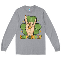 Heather Grey st. patrick's day shamrockin' Long Sleeve Tee - MaliasSmallBusiness