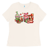 Bone strawberry farm fresh coffee cups Ladies Tee - Zillion Design Studio