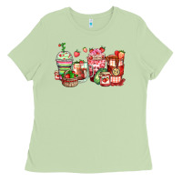 Matcha strawberry farm fresh coffee cups Ladies Tee - Zillion Design Studio