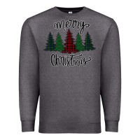 Charcoal Heather Merry Christmas Trees Premium Sweatshirt - Bettercallsaul