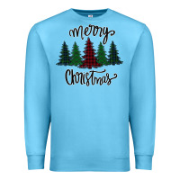 Ocean Blue Merry Christmas Trees Premium Sweatshirt - Bettercallsaul