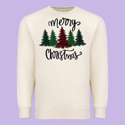 Merry Christmas Trees Premium Sweatshirt Designed By Bettercallsaul