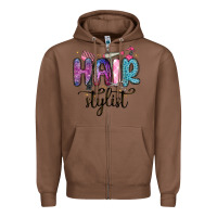 Chestnut hair stylist Zipper Hoodie - MaliasSmallBusiness