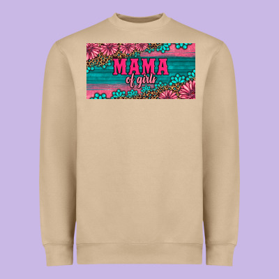 Pink Roses Mama Of Girls License Plate Heavyweight Sweatshirt Designed By Artiststas
