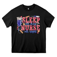 Black sleep all day nurse all night Heavy Core Tee - texasbilliewilder