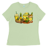 Matcha pineapple farm fresh coffee cups Ladies Tee - Zillion Design Studio