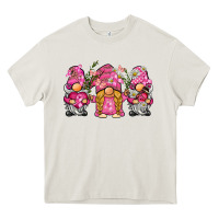Cream breast cancer gnome Heavy Core Tee - BarkalooDesign