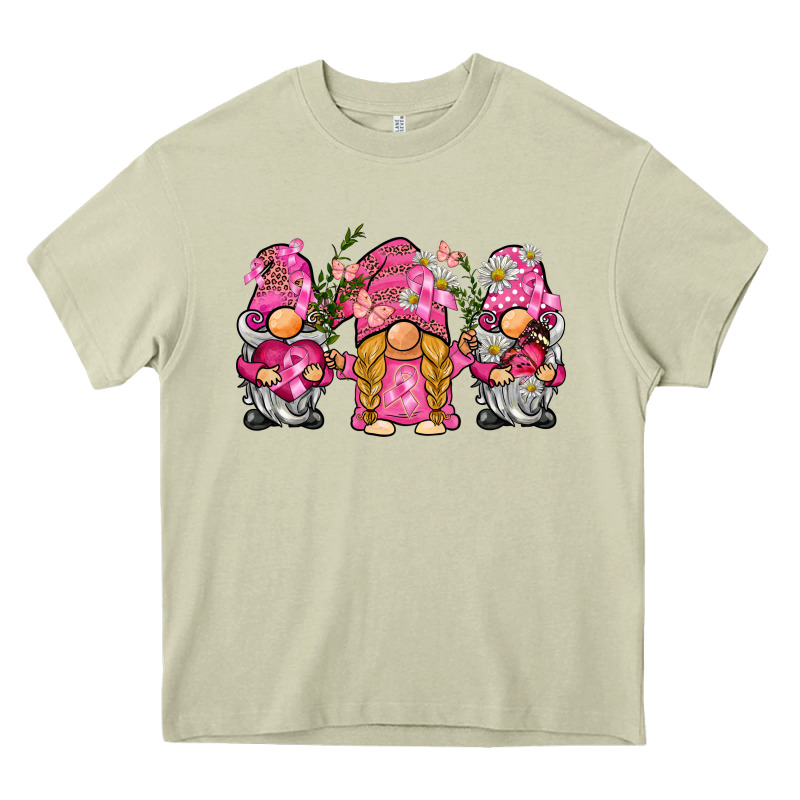 Breast Cancer Gnome Heavy Core Tee by BarkalooDesign | Teevron