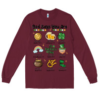 Burgundy god says you are st patrick's day Long Sleeve Tee - MaliasSmallBusiness