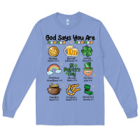 Colony Blue god says you are st patrick's day Long Sleeve Tee - MaliasSmallBusiness