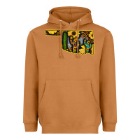 Meerkat Western Oklahoma Map Sunflower Pattern Heavyweight Hoodie - Bettercallsaul