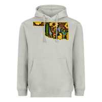 Moon Dust Western Oklahoma Map Sunflower Pattern Heavyweight Hoodie - Bettercallsaul