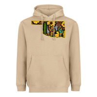 Mushroom Western Oklahoma Map Sunflower Pattern Heavyweight Hoodie - Bettercallsaul