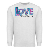 Oatmeal Heather love teacher life Premium Sweatshirt - Bettercallsaul