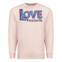 Pale Pink love teacher life Premium Sweatshirt - Bettercallsaul