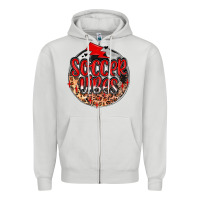 Dove Grey soccer vibes Zipper Hoodie - MaliasSmallBusiness