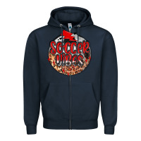 Navy soccer vibes Zipper Hoodie - MaliasSmallBusiness