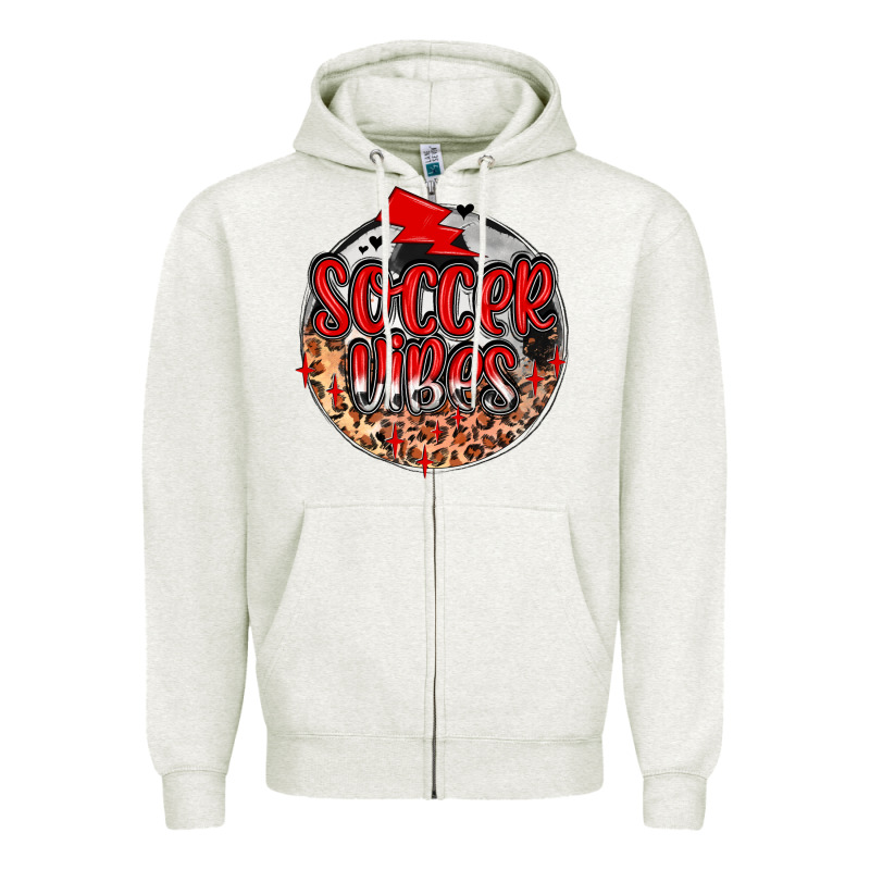 Soccer Vibes Zipper Hoodie by MaliasSmallBusiness | Teevron