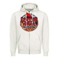 Oatmeal Heather soccer vibes Zipper Hoodie - MaliasSmallBusiness