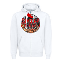 White soccer vibes Zipper Hoodie - MaliasSmallBusiness