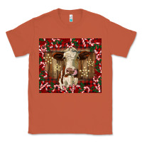 Copper christmas heifer with candy canes Classic Tee - BarkalooDesign