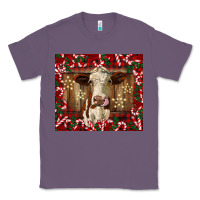 Lavender christmas heifer with candy canes Classic Tee - BarkalooDesign