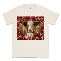Natural christmas heifer with candy canes Classic Tee - BarkalooDesign