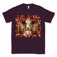 Plum christmas heifer with candy canes Classic Tee - BarkalooDesign