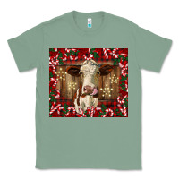 Sage christmas heifer with candy canes Classic Tee - BarkalooDesign