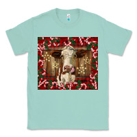 Seafoam christmas heifer with candy canes Classic Tee - BarkalooDesign