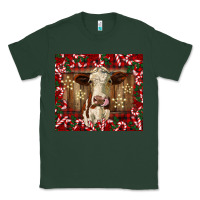Sports Green christmas heifer with candy canes Classic Tee - BarkalooDesign