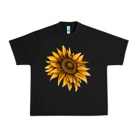 Black sunflower Urban Heavy Tee - AdoDesignShop