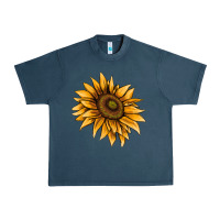 Midnight Navy sunflower Urban Heavy Tee - AdoDesignShop