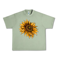 Oil Green sunflower Urban Heavy Tee - AdoDesignShop