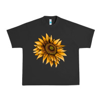 Pigment Black sunflower Urban Heavy Tee - AdoDesignShop