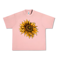 Salmon sunflower Urban Heavy Tee - AdoDesignShop