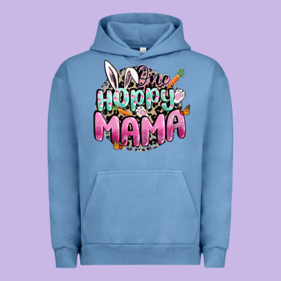 One Hoppy Mama Easter Day Urban Hoodie Designed By Cowgirlartshop